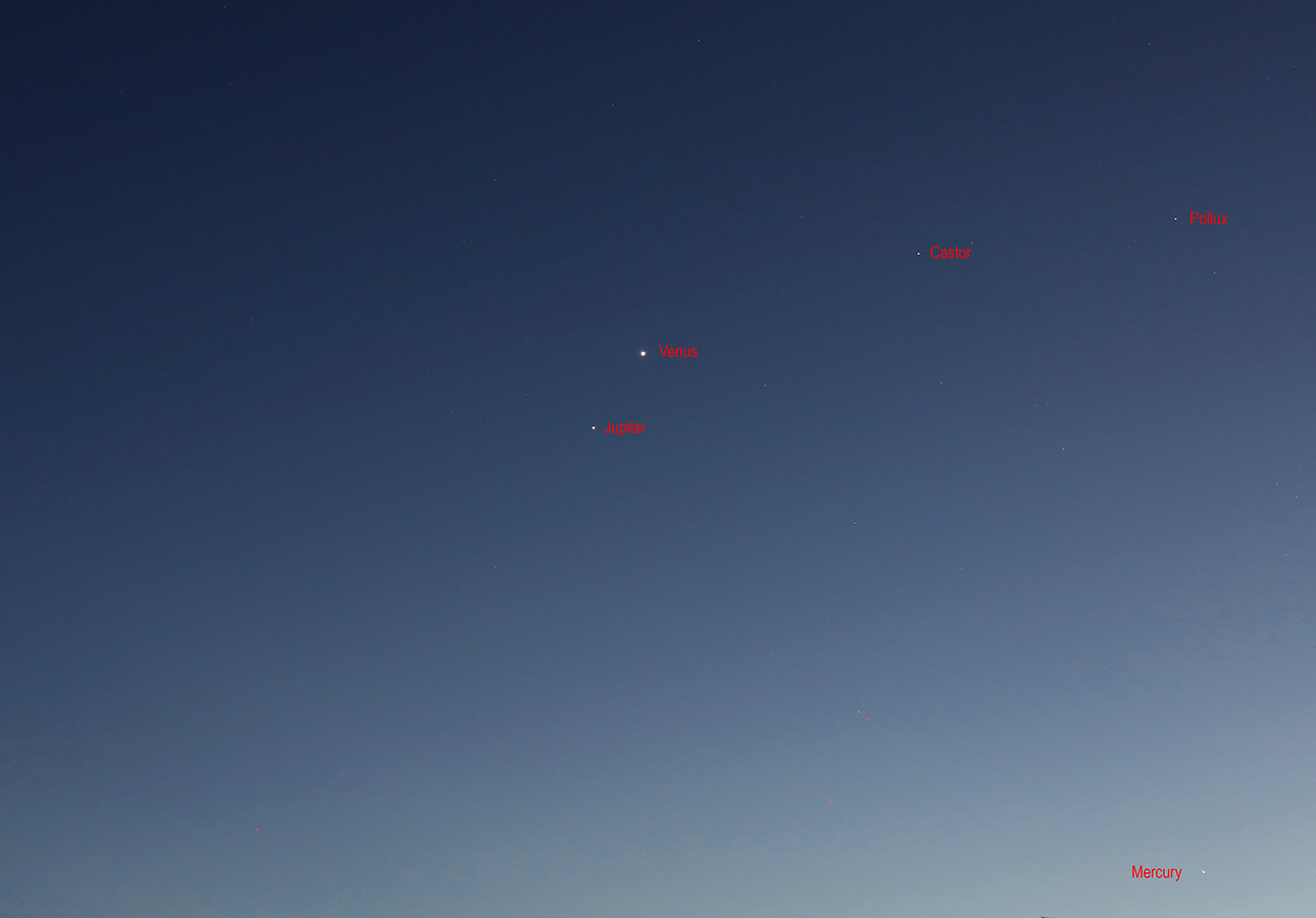 Jupiter-Venus Conjunction and Mercury 06/09/26
