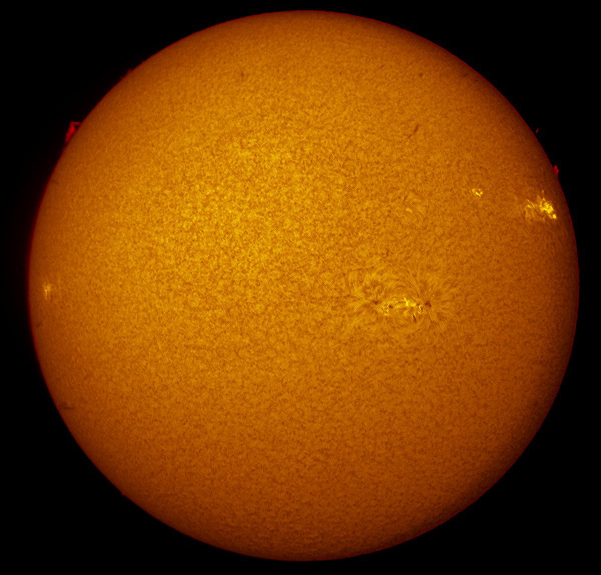 Solar Disk in h-alpha 04/02/2017