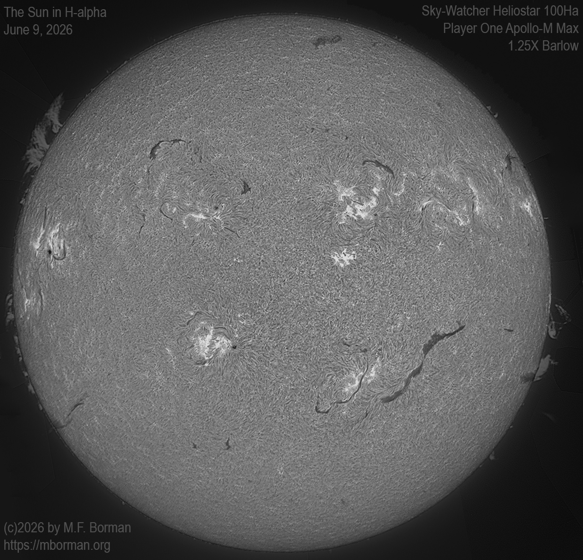 Solar image in h-alpha 06/09/26