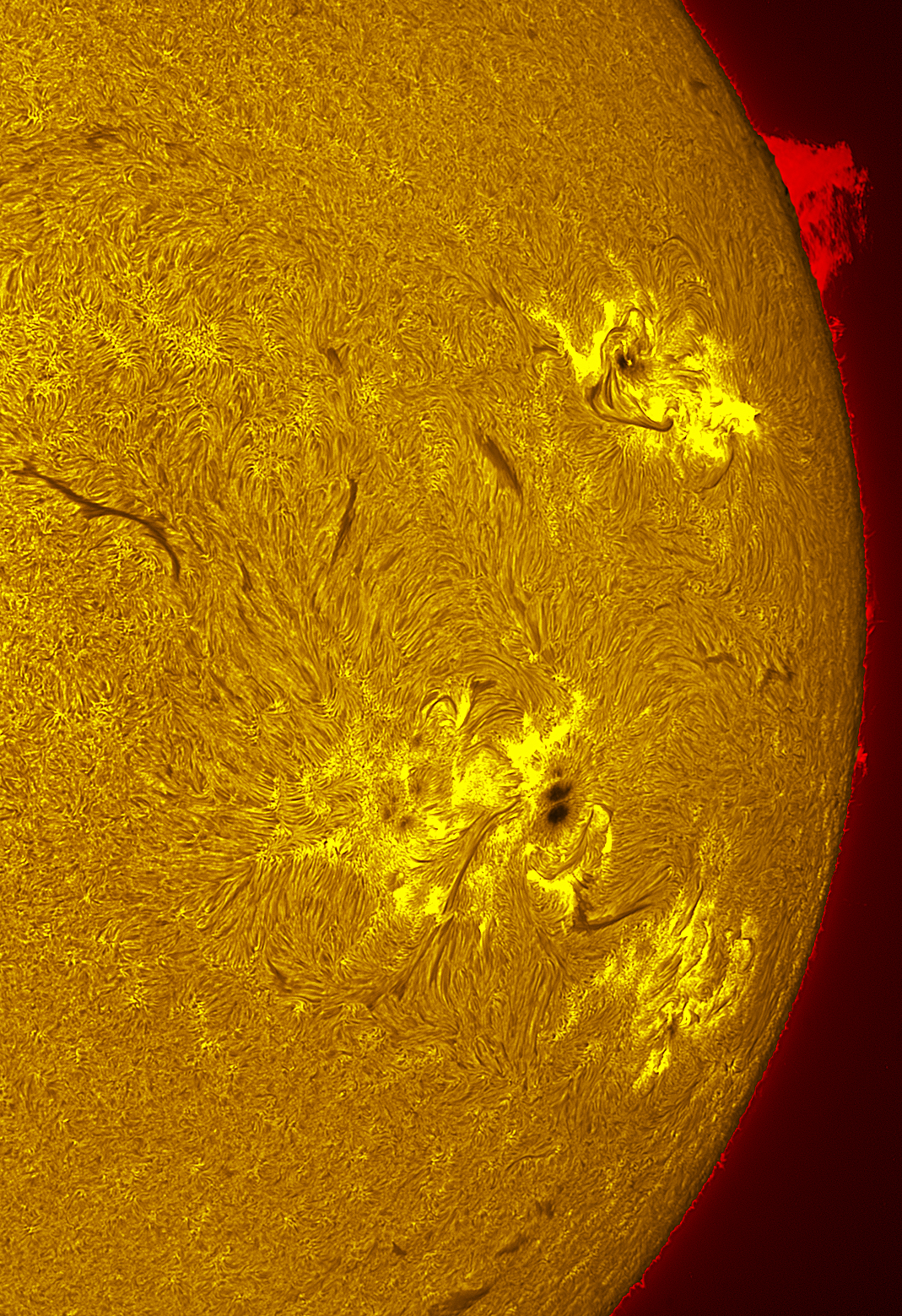 Prominence in h-alpha 07/03/26
