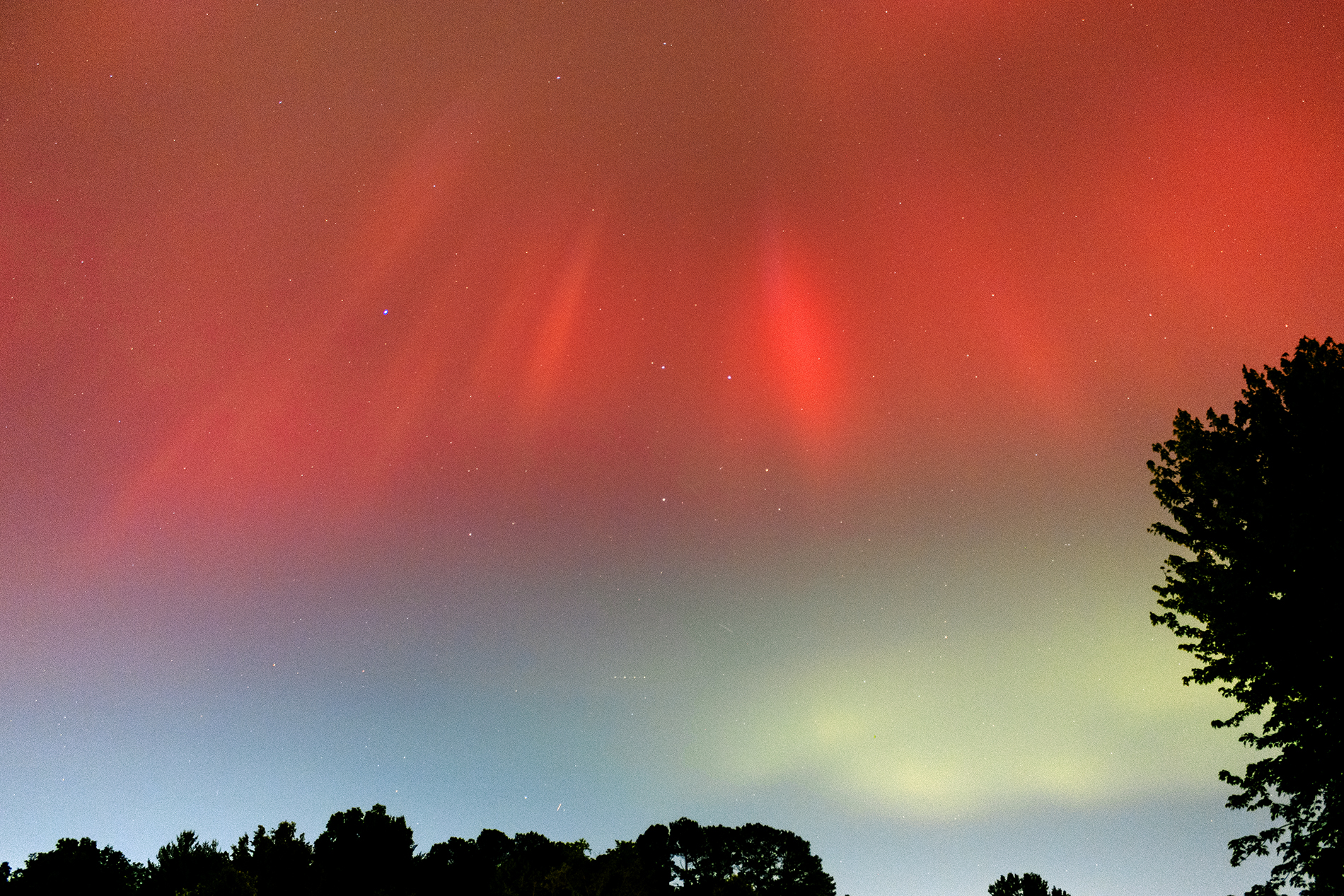The All Sky Aurora From Evansville, Indiana USA May 10, 2024