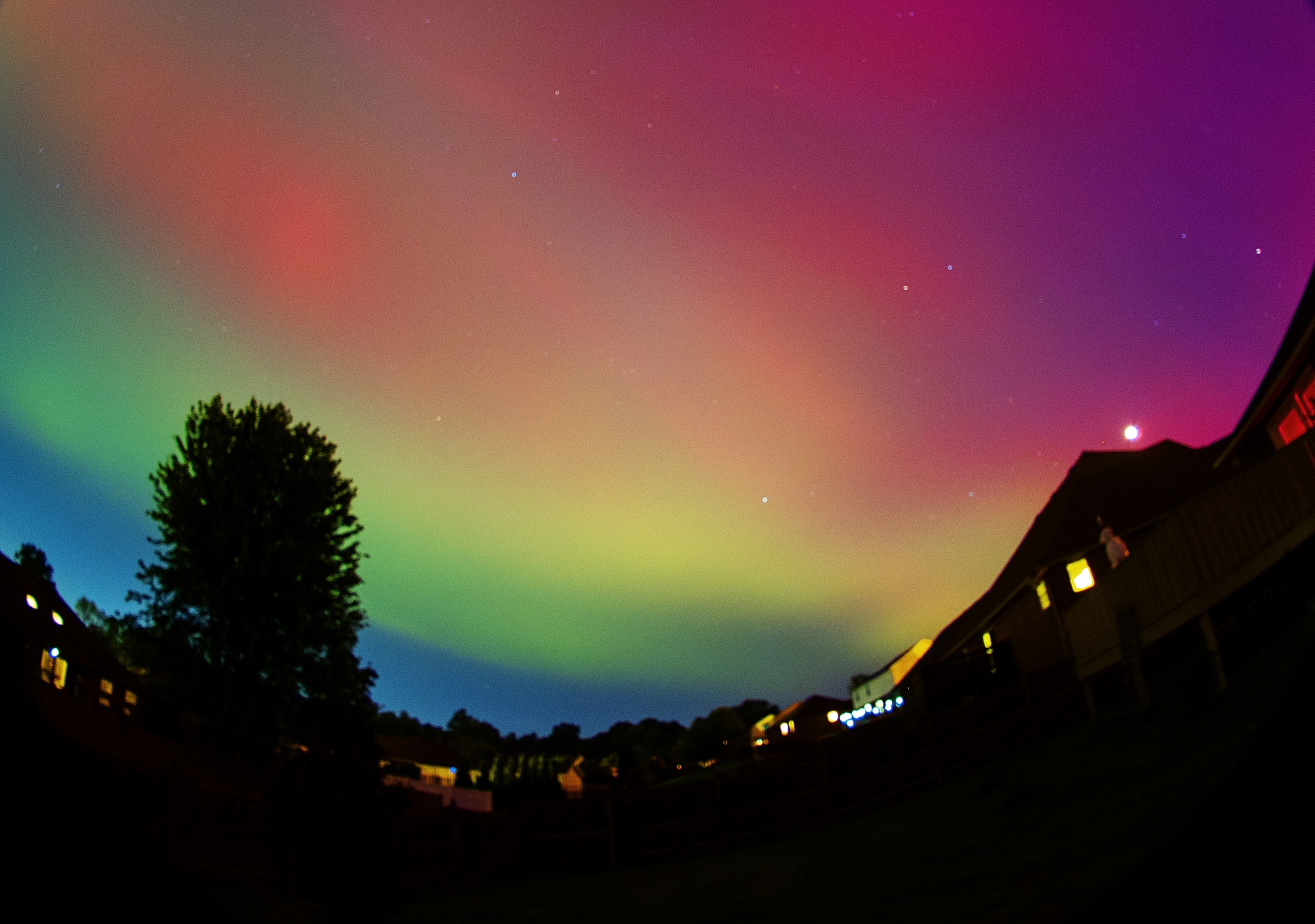 The All Sky Aurora From Evansville, Indiana USA May 10, 2024