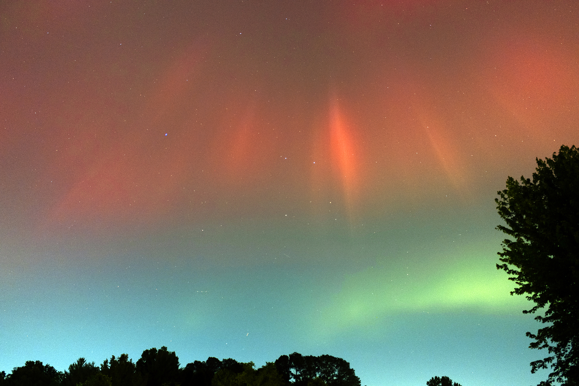 The All Sky Aurora From Evansville, Indiana USA May 10, 2024