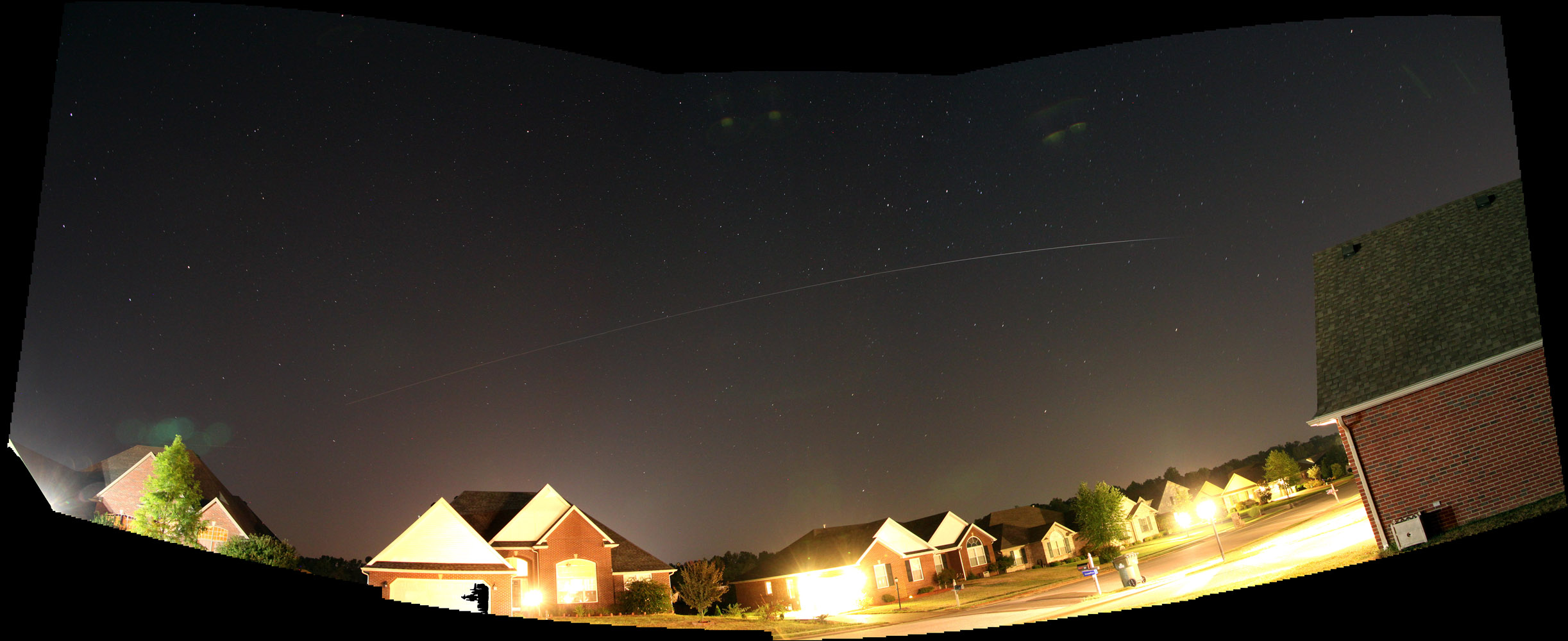 Pass Of The International Space Station Over Evansville, August 29, 2011.