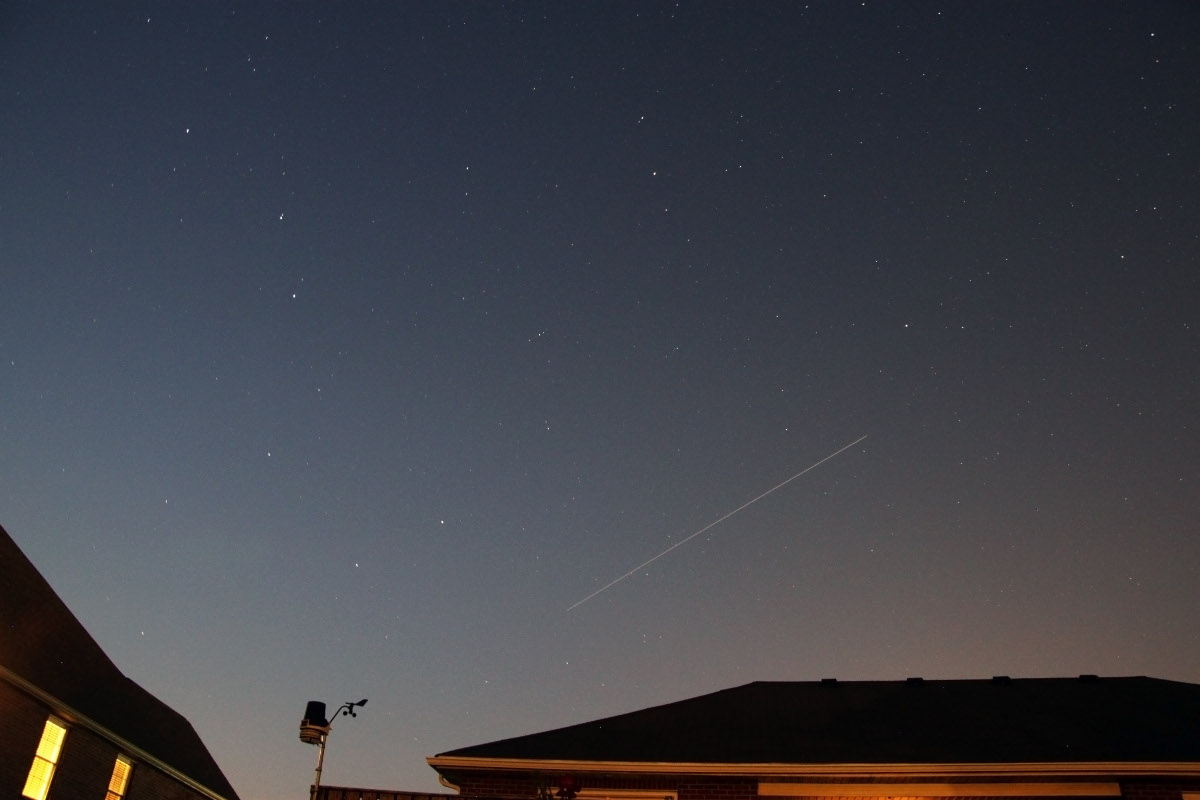 Pass Of The International Space Station Over Evansville, August 31, 2011.