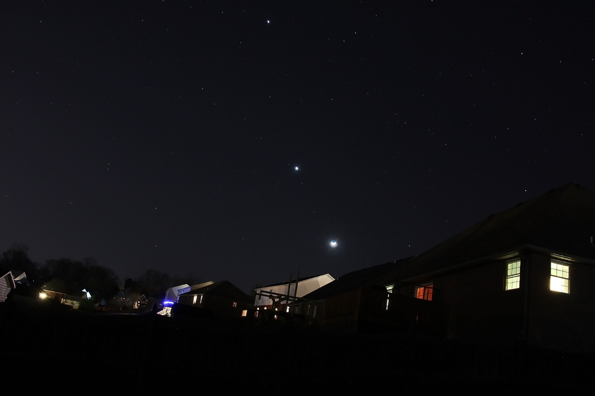 The Moon, Venus, and Jupter 02/24/2012