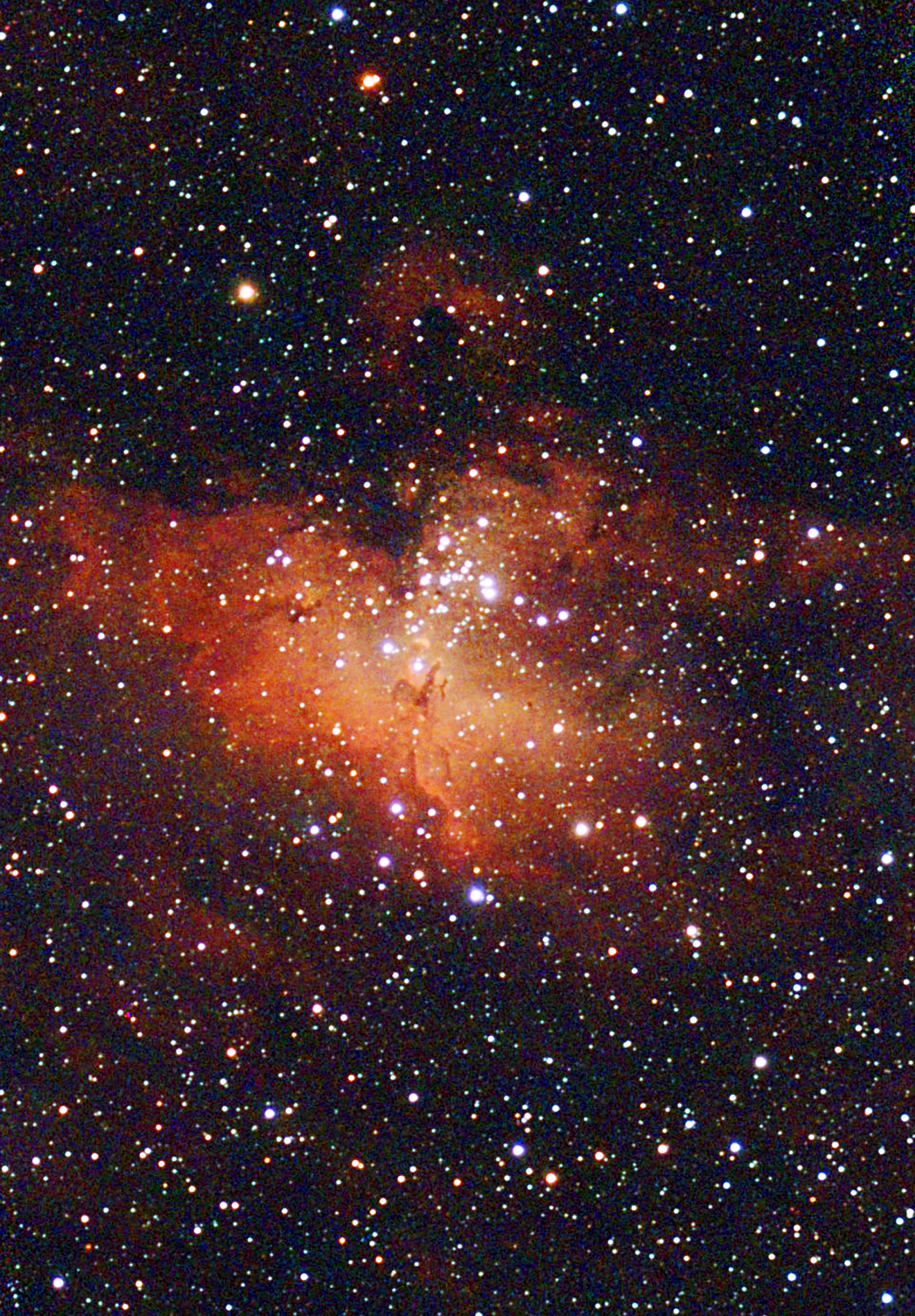 The Eagle Nebula M16 with the Pillars of Creation.