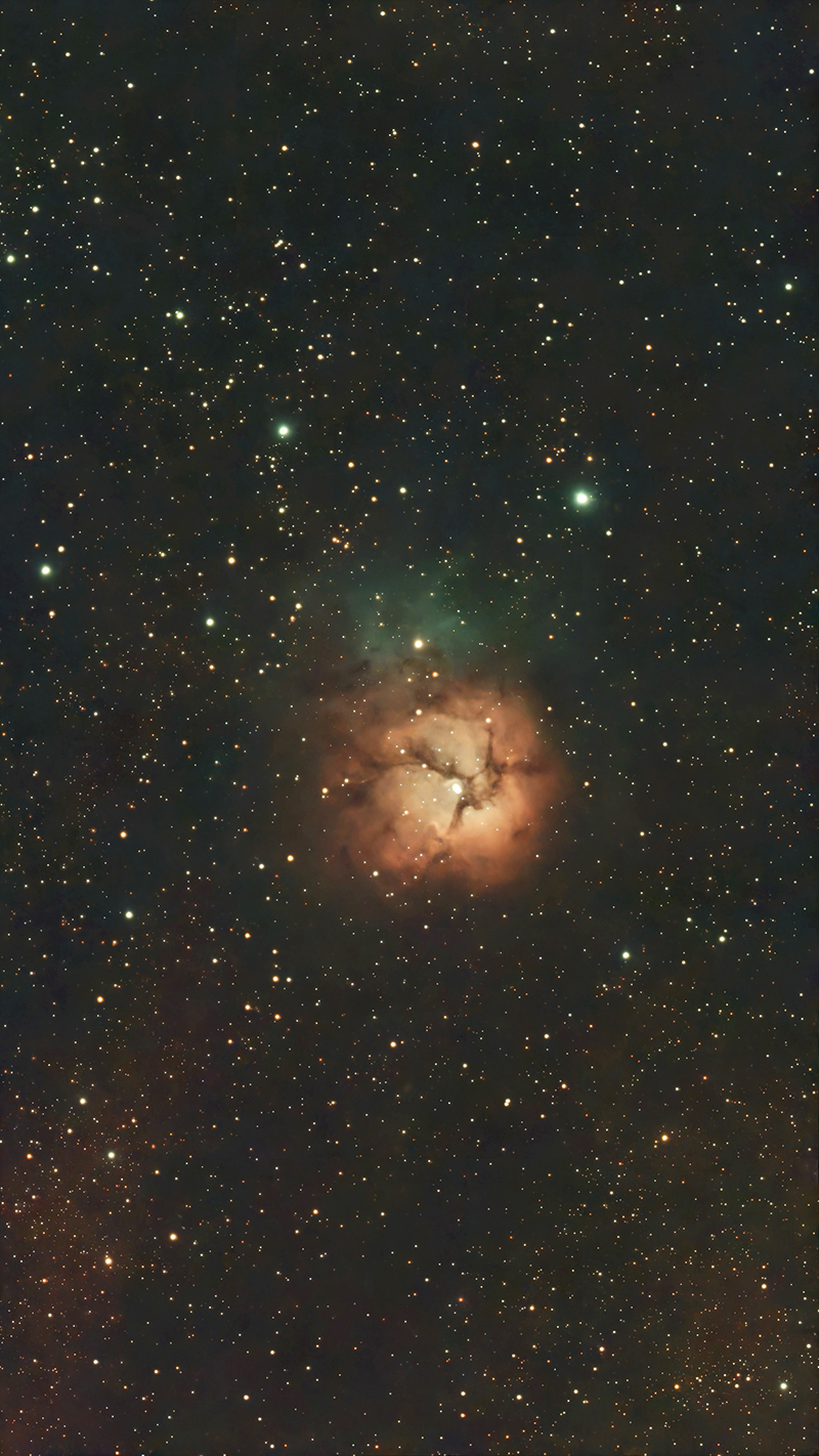 The Trifid Nebula, M20 taken August 22, 2025 with Seestar S50 Smart Telescope