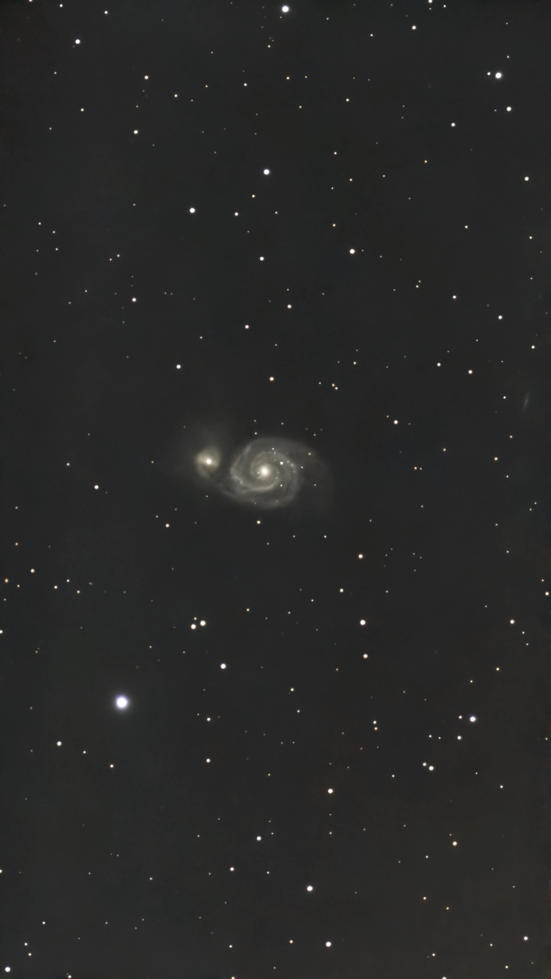 Whirlpool Galaxy M51 taken 02/21/25 with a Seestar S50 smart telescope.