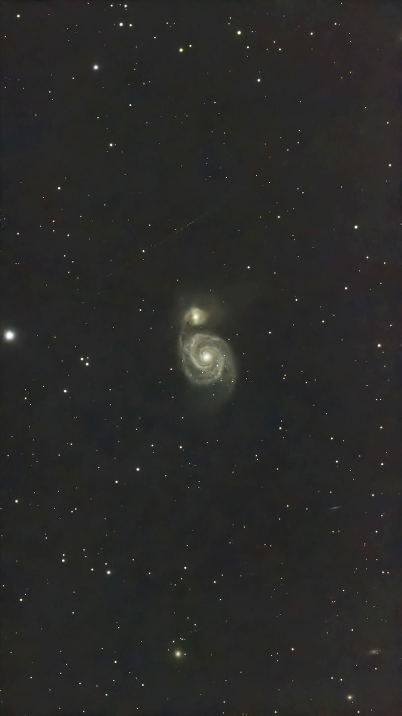 The Whirlpool Spiral Galaxy M51 taken 08/22/25 with a Seestar S50 Smart Telescope