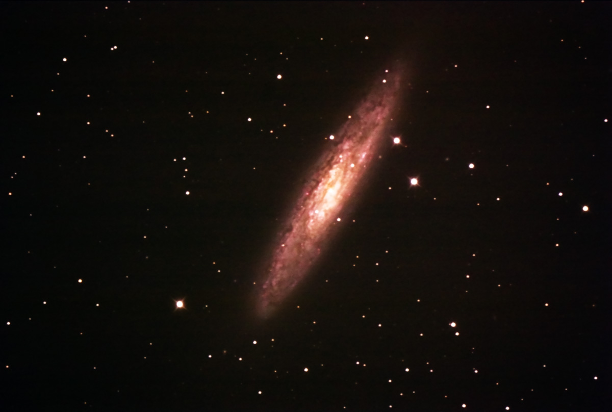 Silver Coin Galaxy NGC-253 taken with a Canon XSi DSLR through a Astrotech 8