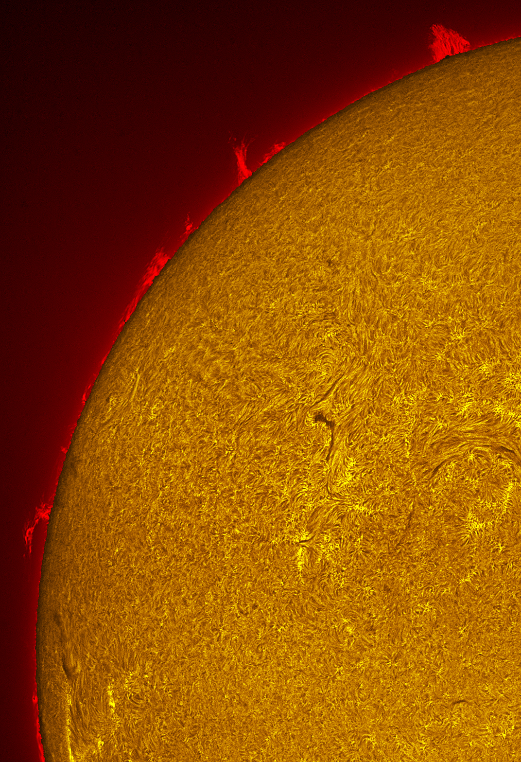 Prominence in h-alpha 07/02/26