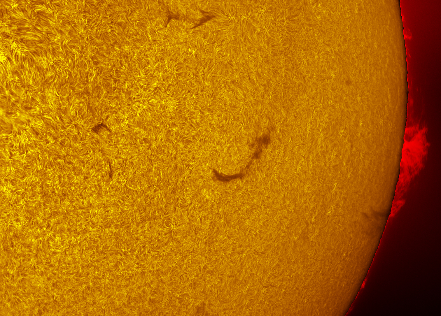 Prominence in h-alpha 10/06/26