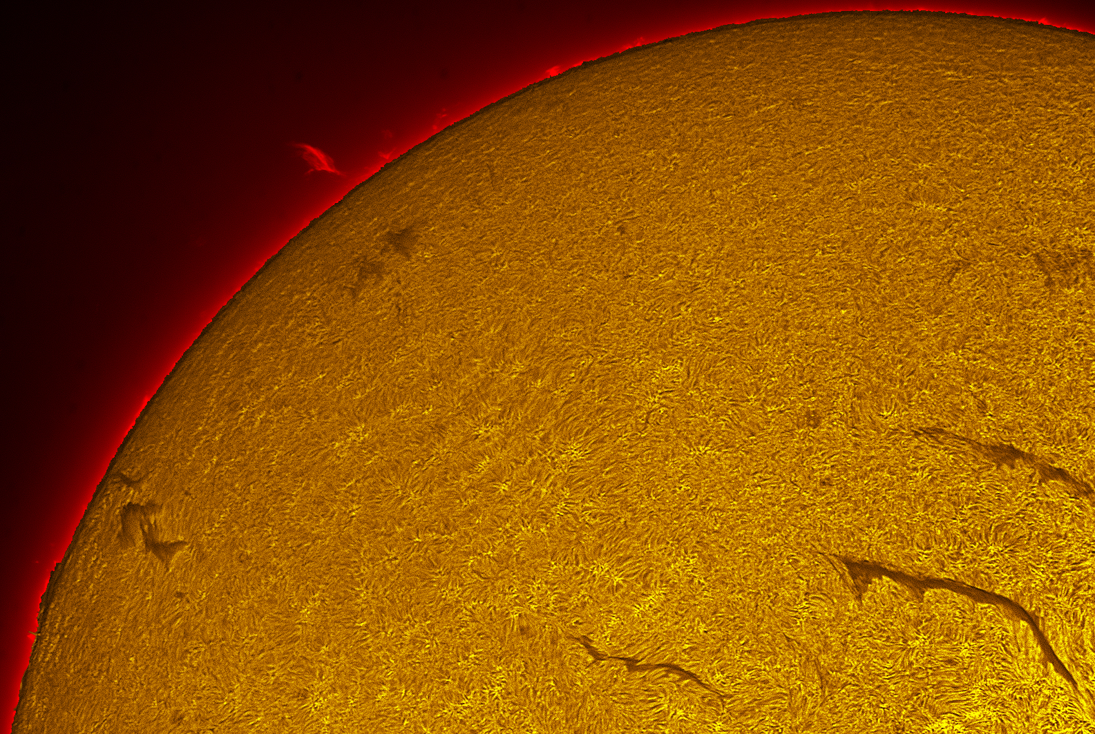 Prominence in h-alpha 07/18/26