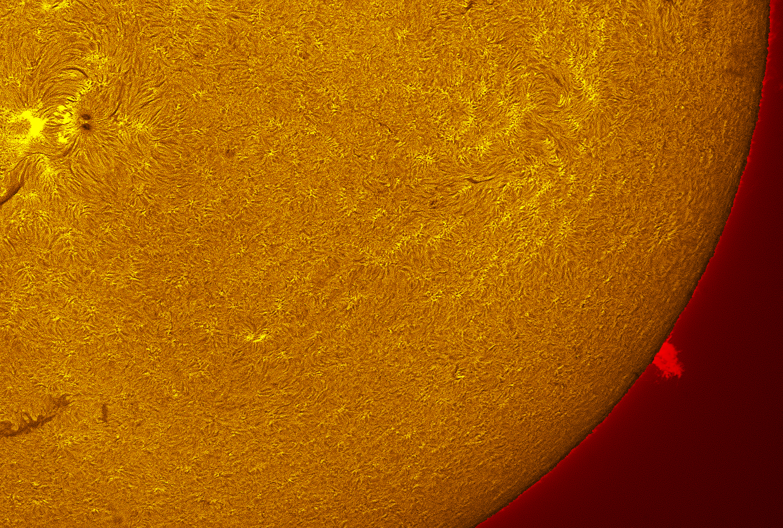 Prominence in h-alpha 07/18/26