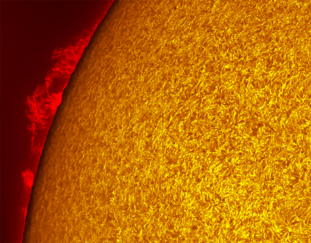 Prominence in h-alpha 10/07/26