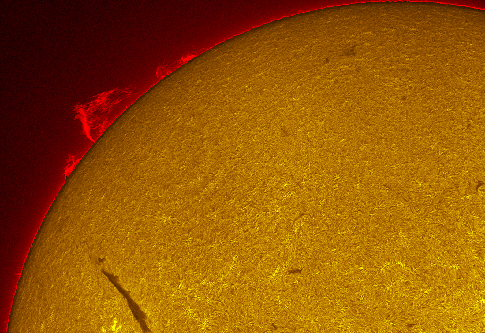 Prominence in h-alpha 08/05/26