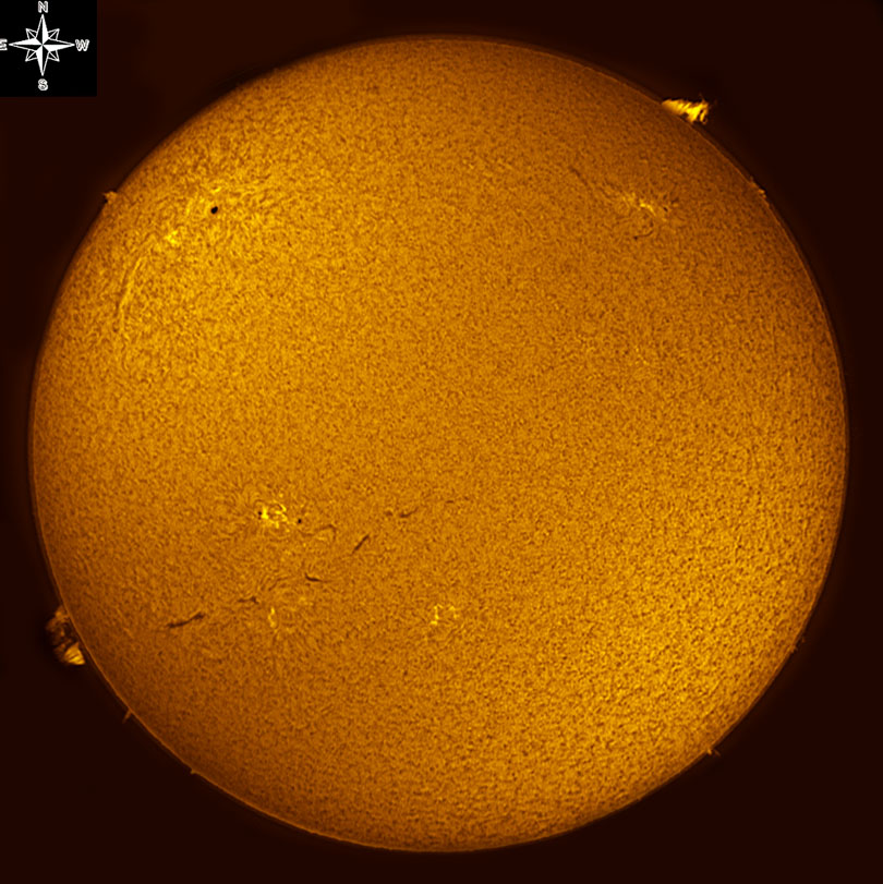 Solar Disk in h-alpha 01/02/2011