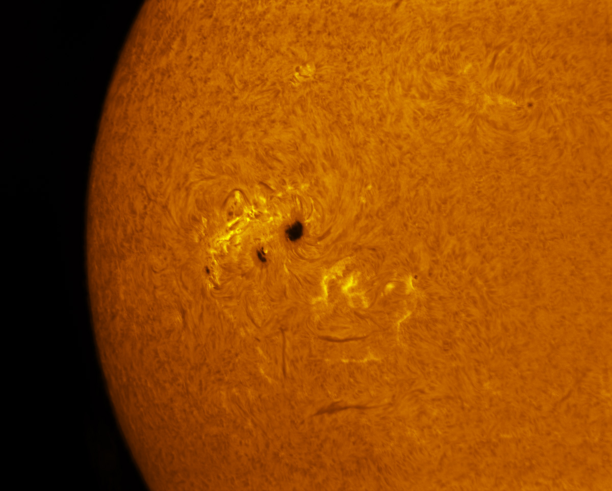 Sunspot 1944 in h-alpha 01/04/2014