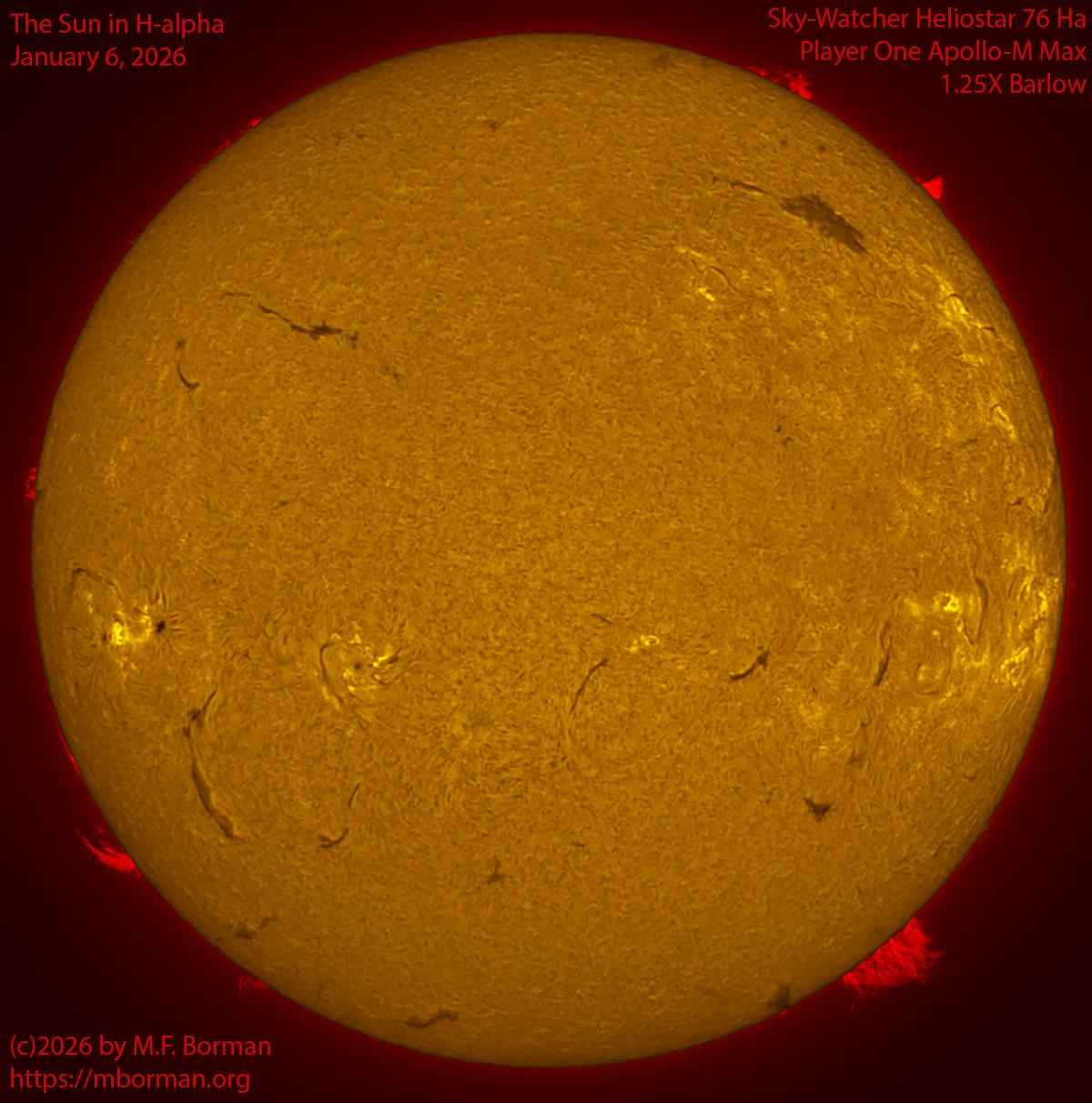Solar image in h-alpha 01/06/26