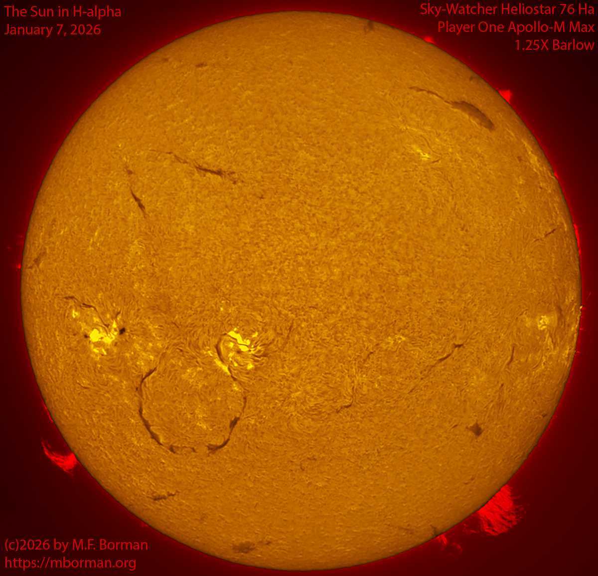Solar image in h-alpha 01/07/26