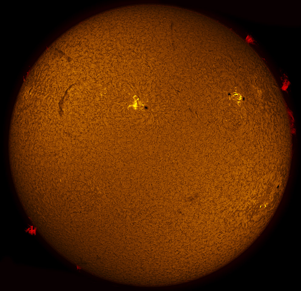 Solar Disk in h-alpha 01/08/2012