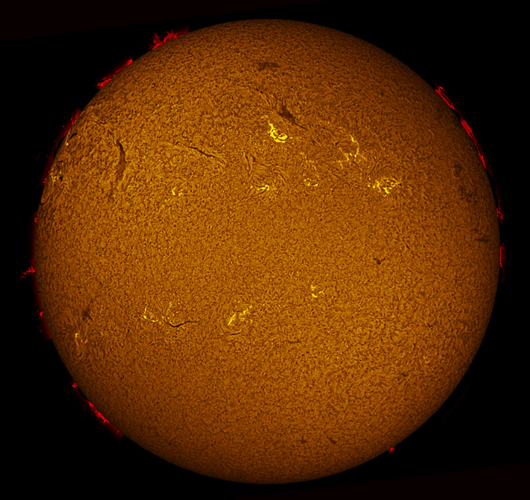 Solar Disk in h-alpha 01/15/2012