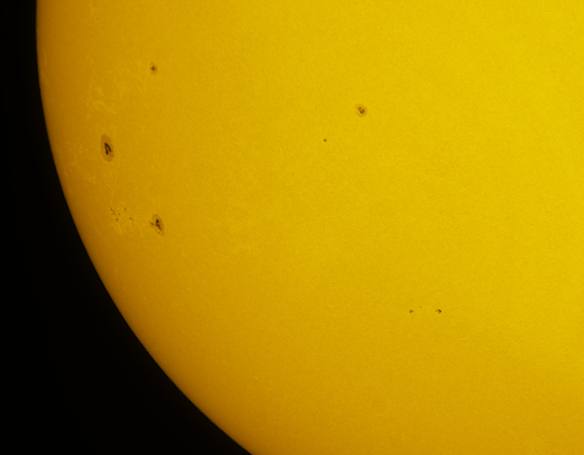 Sunspots 1958, 1959, and 1960 in white light 01/19/2014