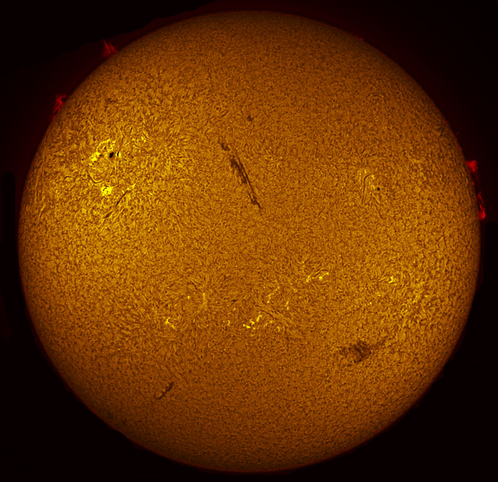 Solar Disk in h-alpha 01/29/2012