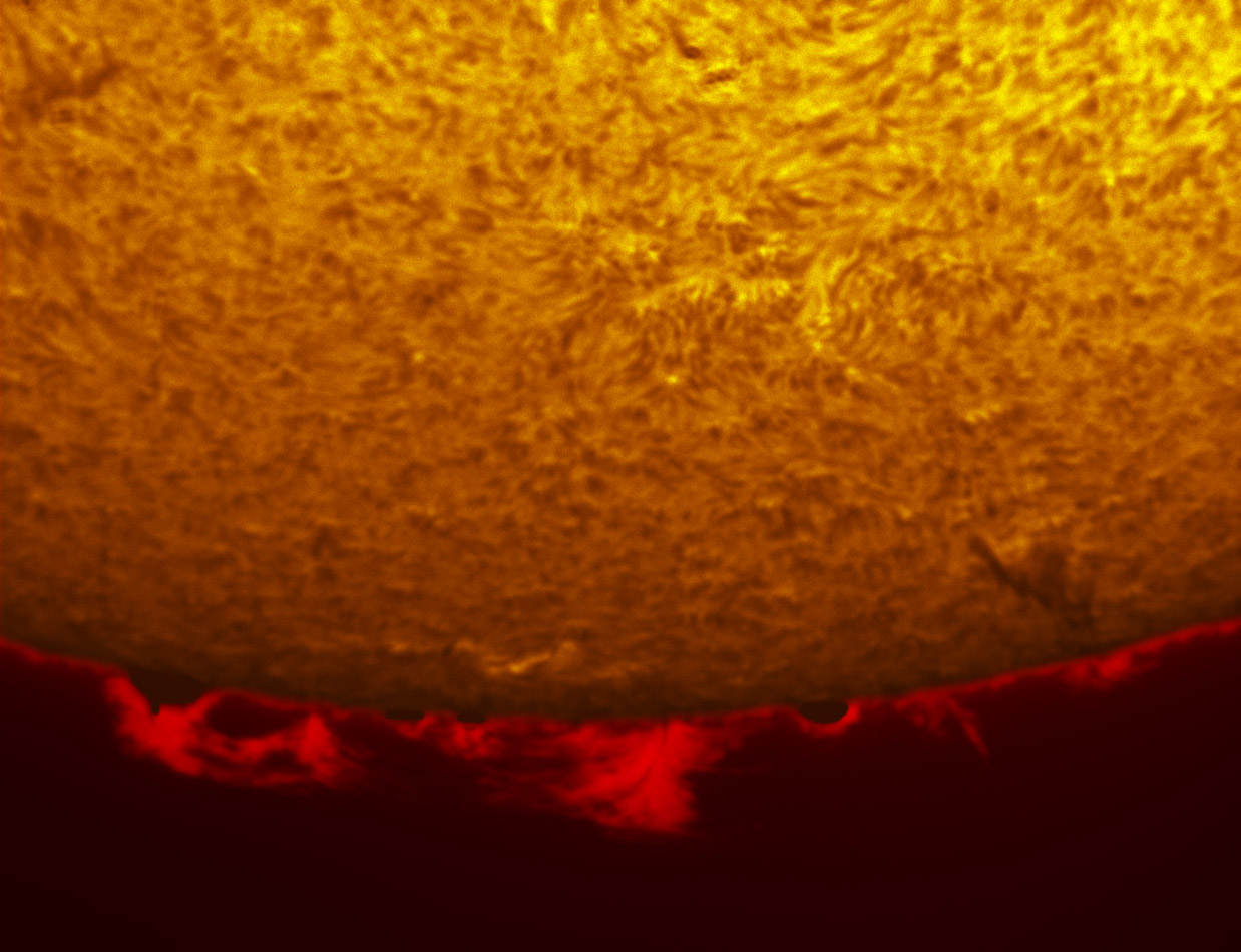 Prominence in h-alpha 01/29/2012