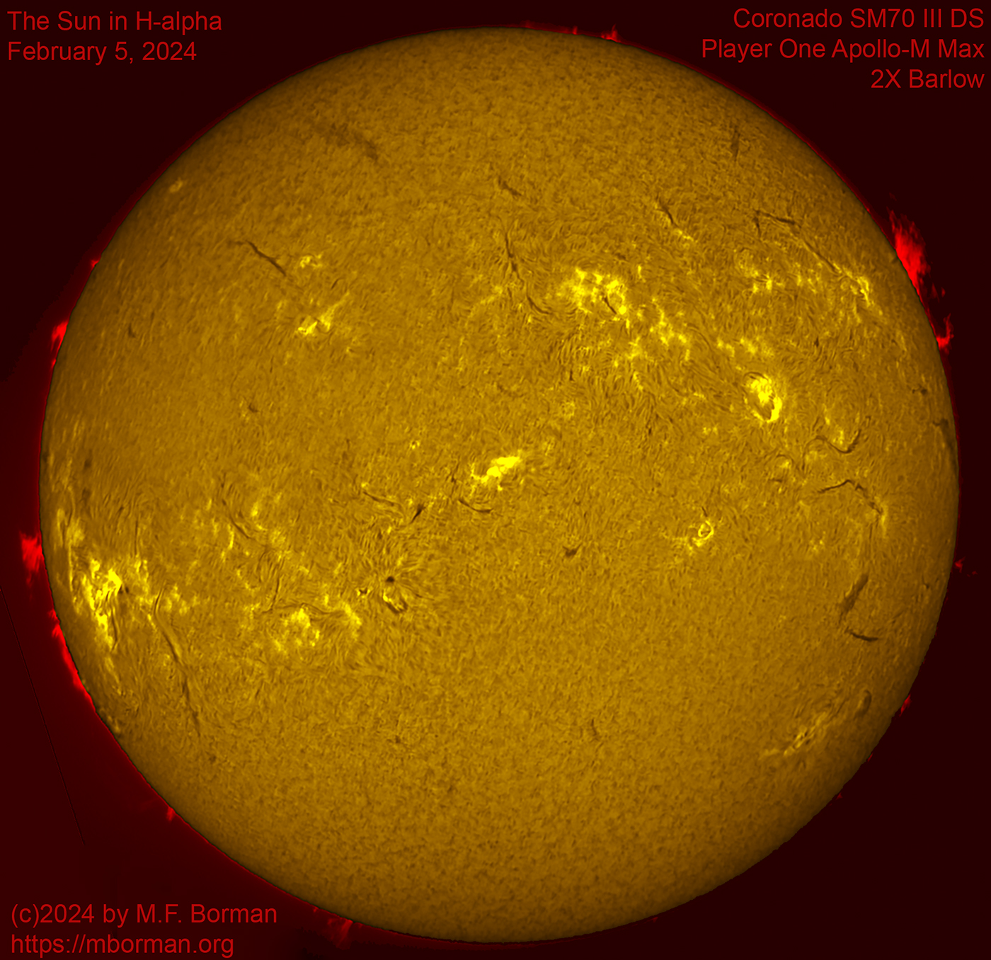 Solar image in h-alpha 02/05/2024