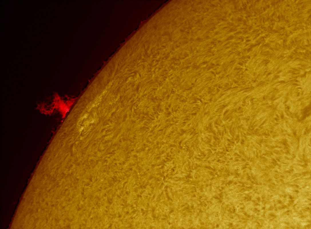 Solar Prominence in h-alpha 2/7/2010