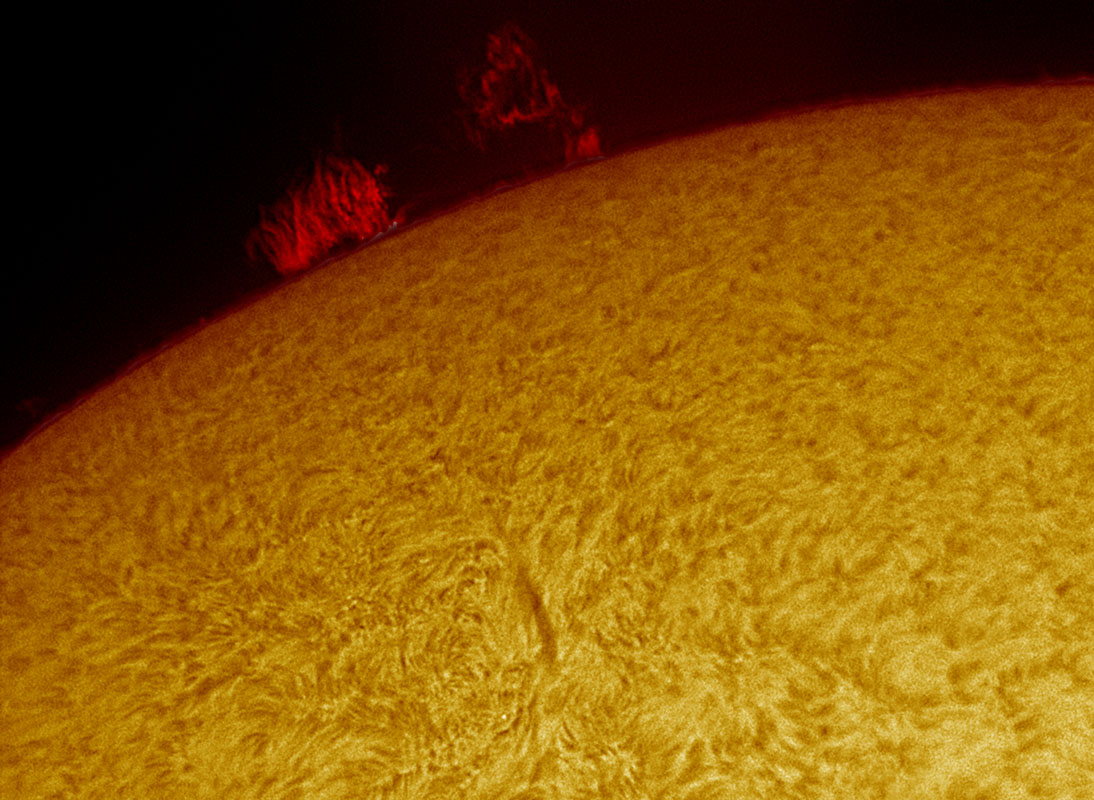 Solar Prominence in h-alpha 2/7/2010