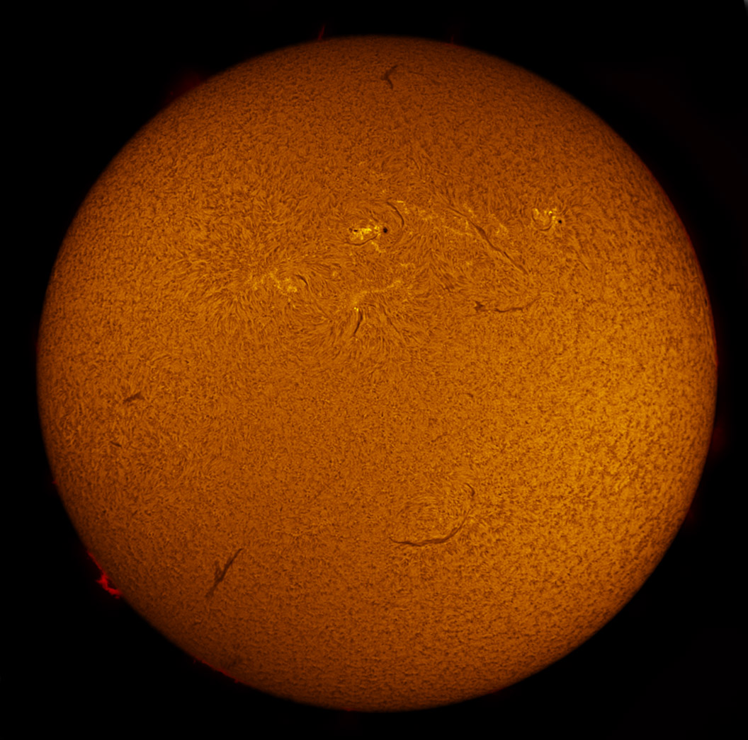 Solar Disk in h-alpha 02/09/2013