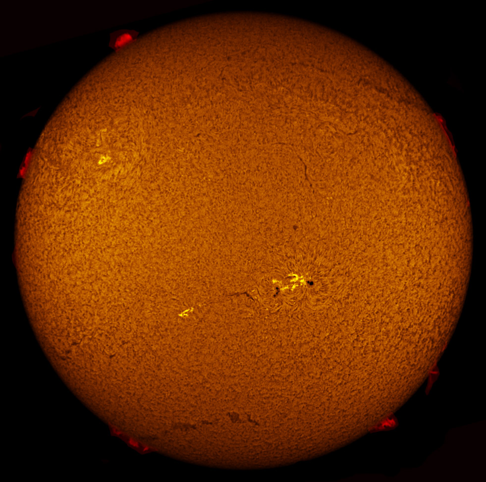 Solar Disk in h-alpha 02/12/2012