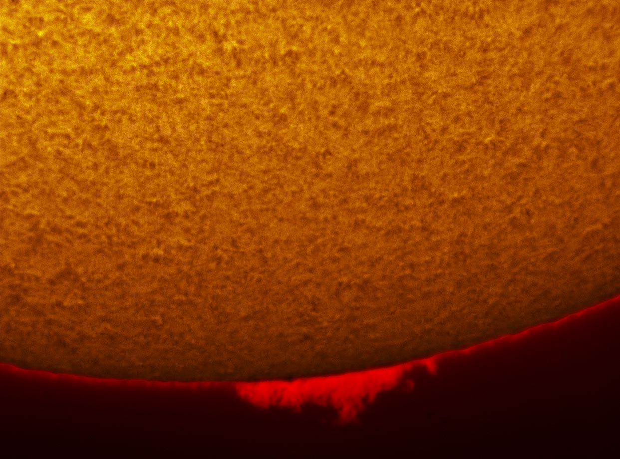Prominence in h-alpha 02/26/2012