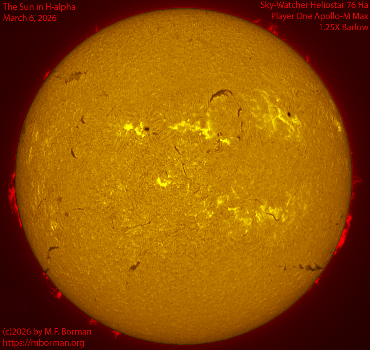 Solar image in h-alpha 03/06/26