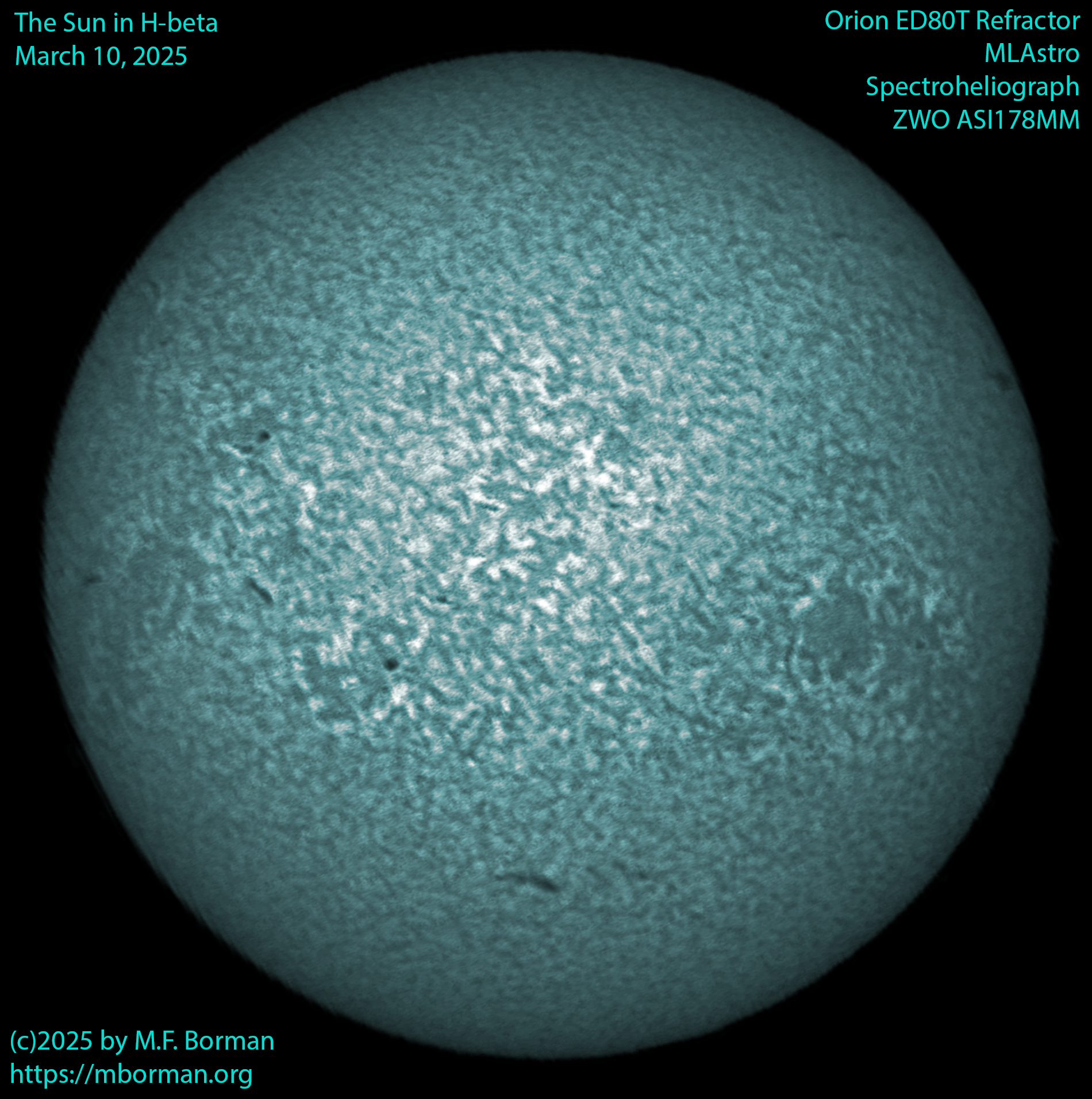 Solar image in h-beta 03/10/25