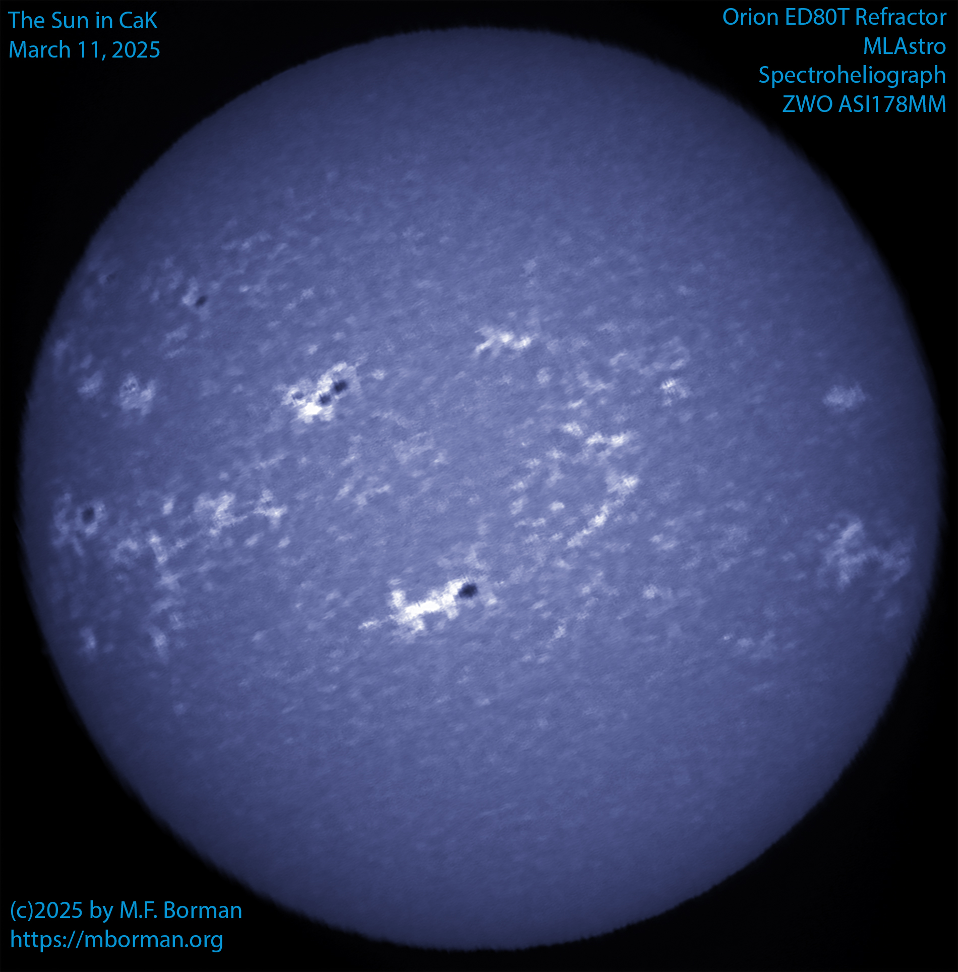 Solar image in CaK 03/11/25