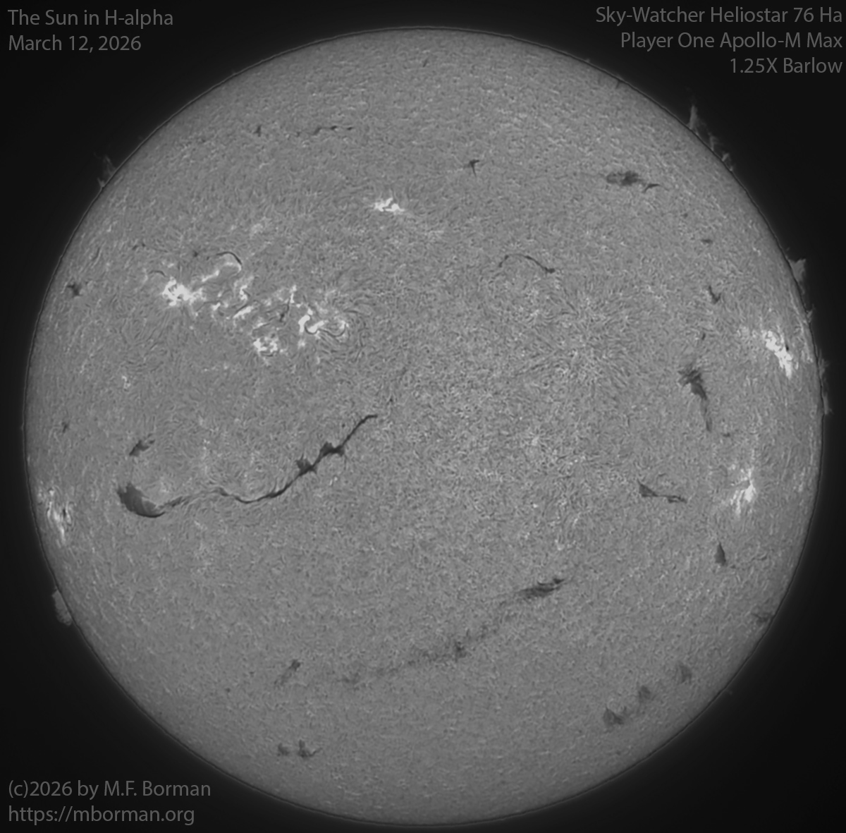 Solar image in h-alpha 03/12/26