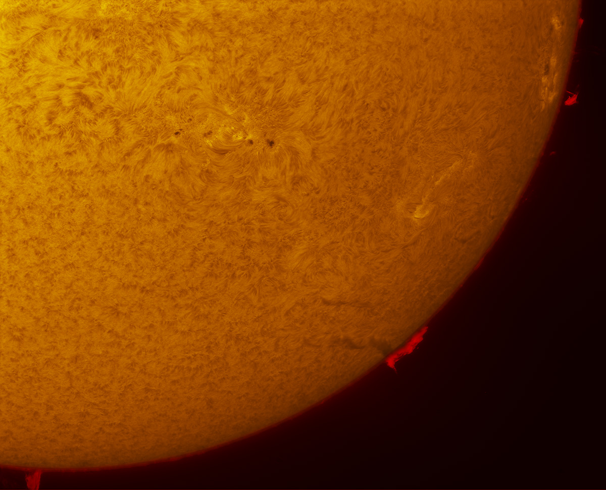 Sunspot 2002 in h-alpha 03/15/2014