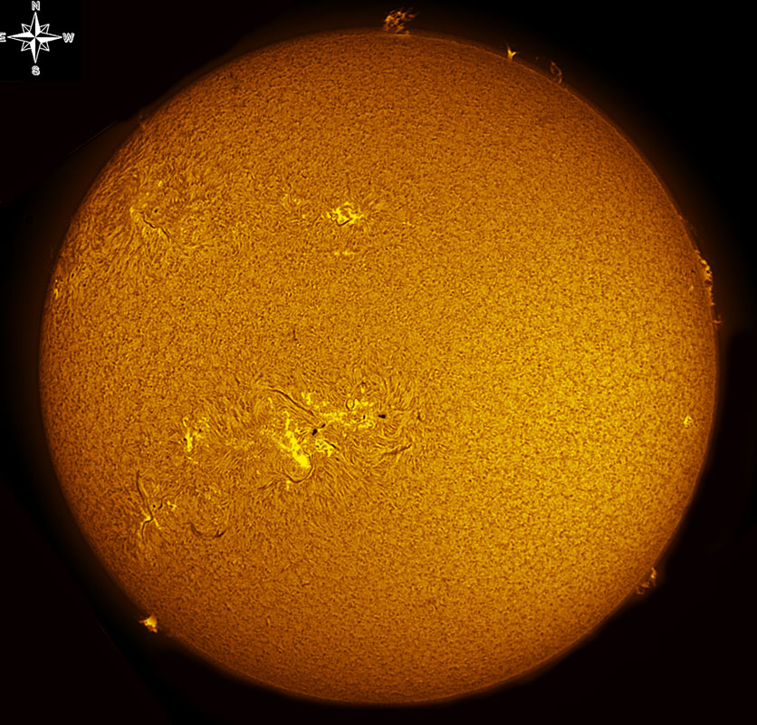 Solar Disk in h-alpha 03/27/2011