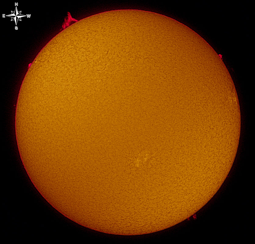 Solar Disk in h-alpha 4/03/2010