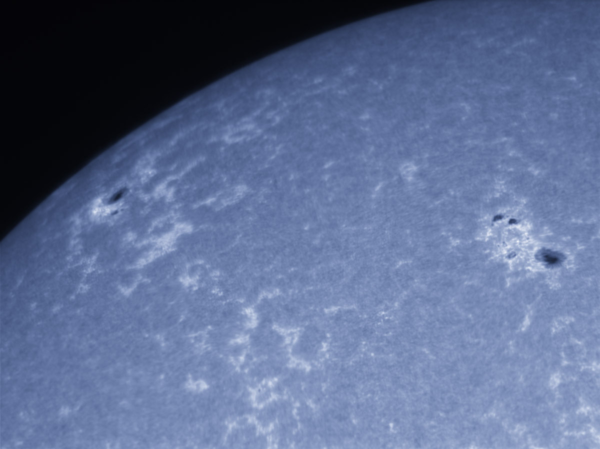 Sunspots 1718 and 1719 in CaK 04/06/2013