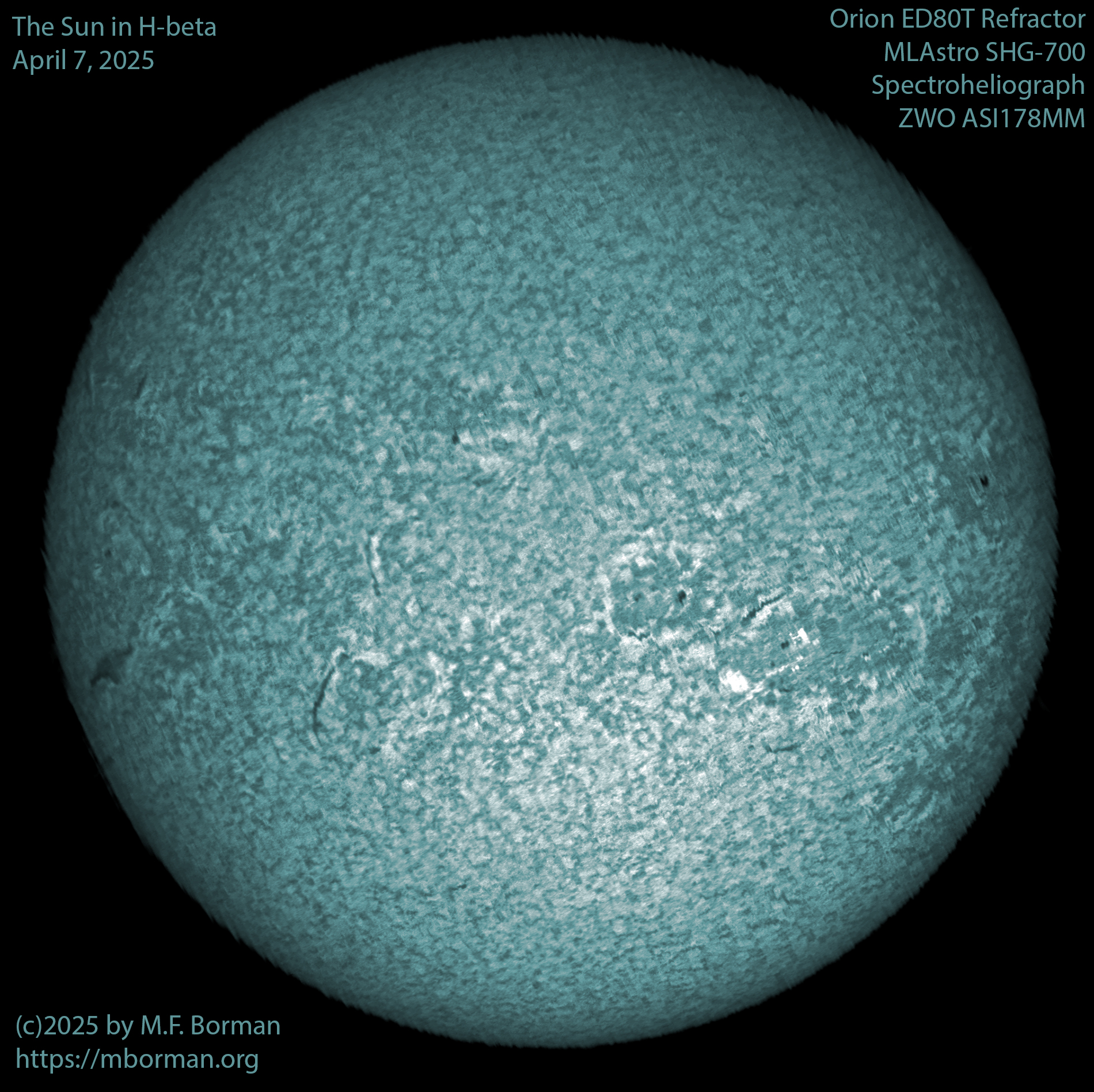 Solar image in h-beta 04/07/25