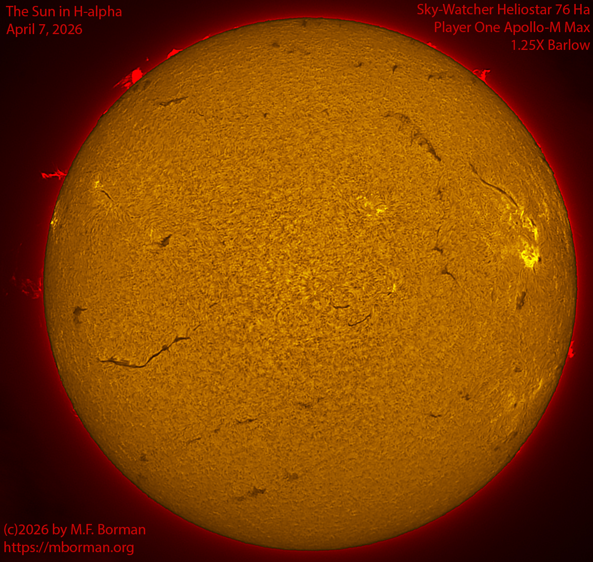 Solar image in h-alpha 04/07/26