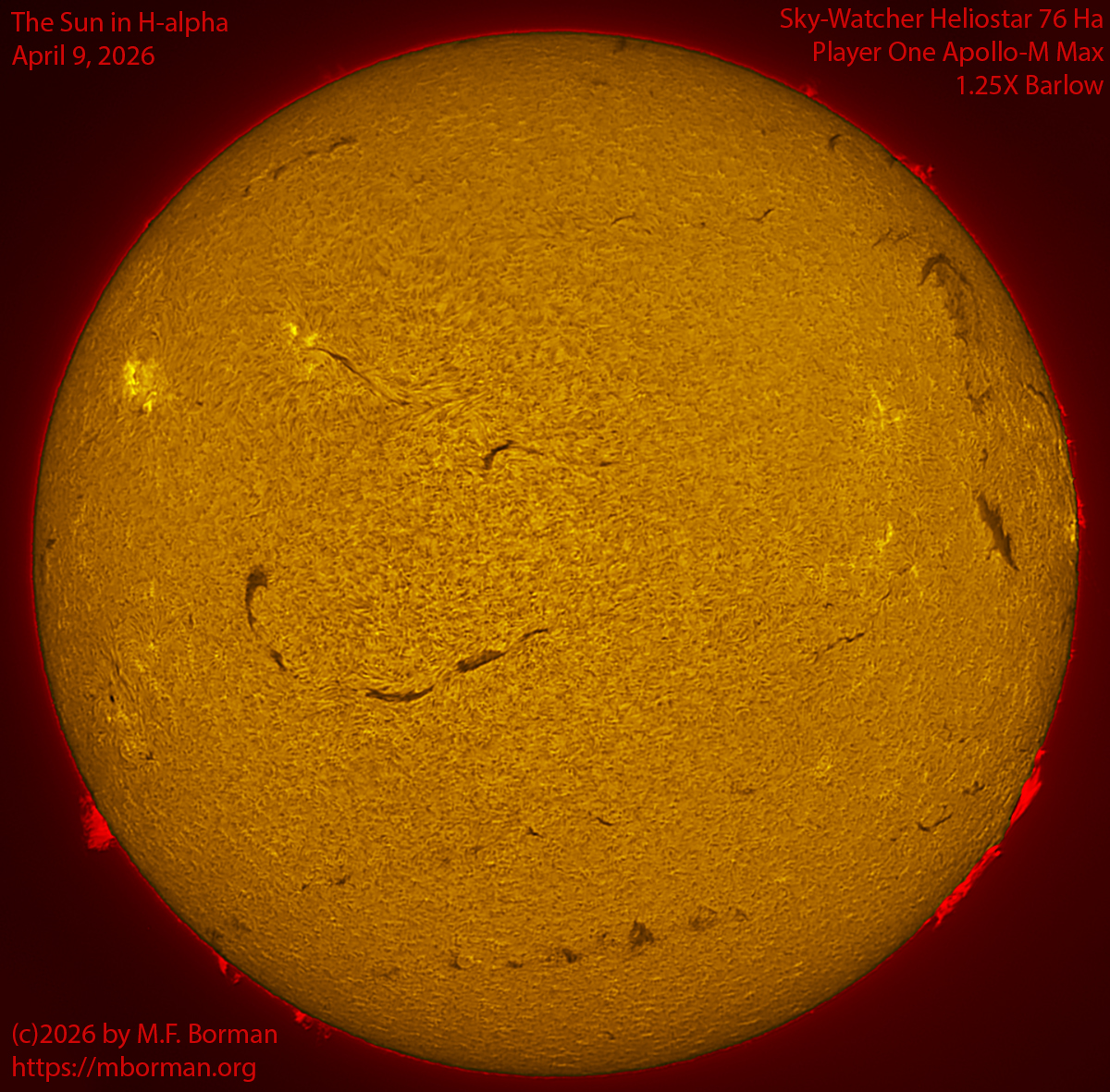Solar image in h-alpha 04/09/26