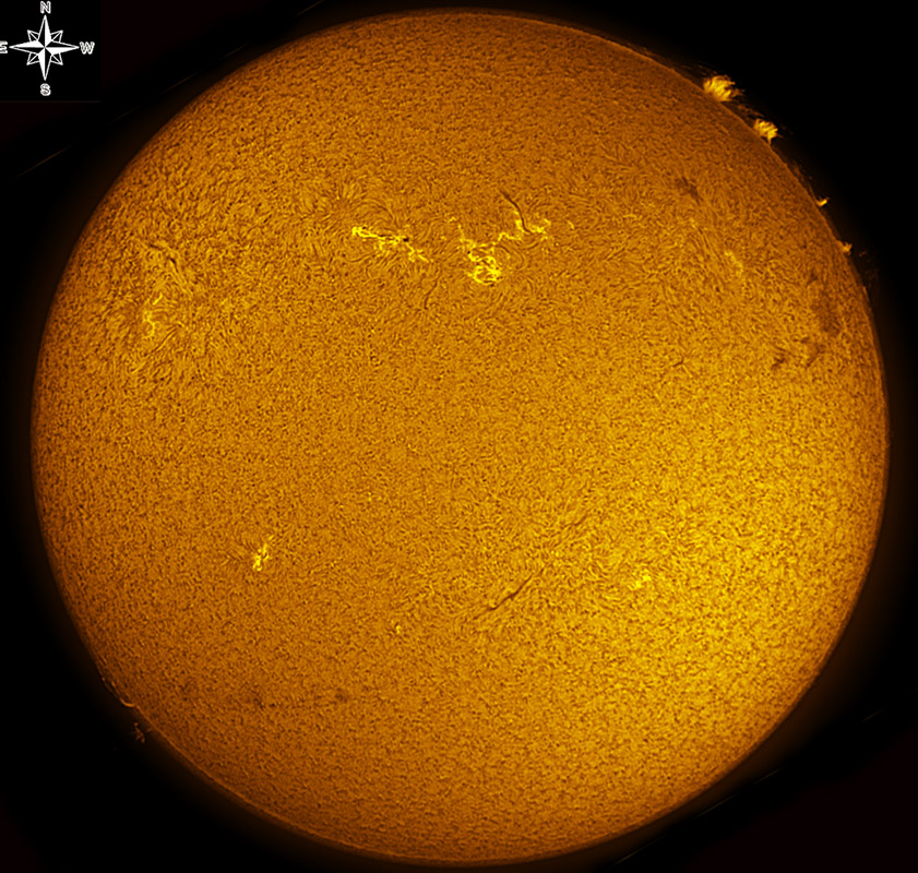 Solar Disk in h-alpha 04/10/2011