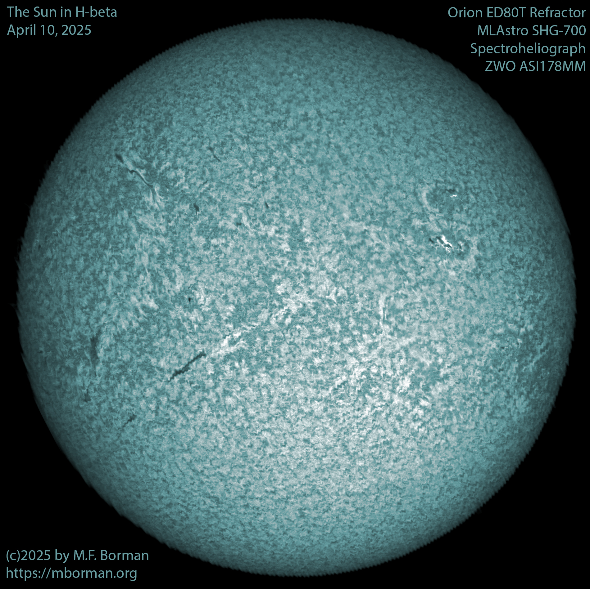 Solar image in h-beta 04/10/25