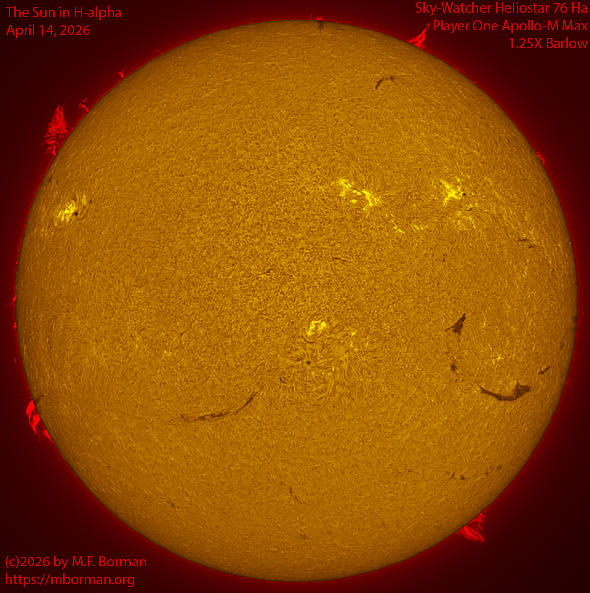 Solar image in h-alpha 04/14/26